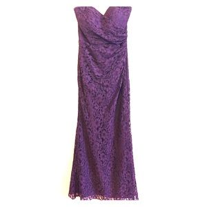 Lace strapless dress